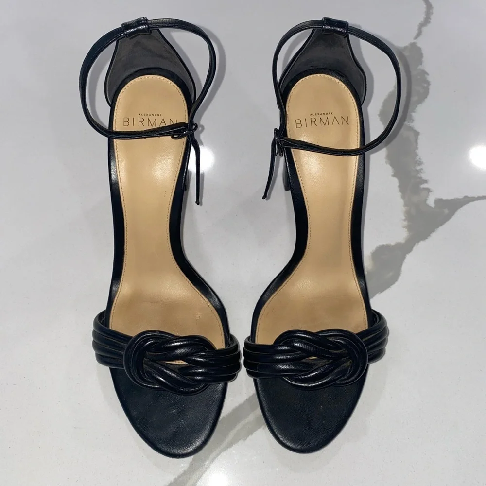 Alexandre Birman Vicky knotted leather heels - Picture 7 of 9